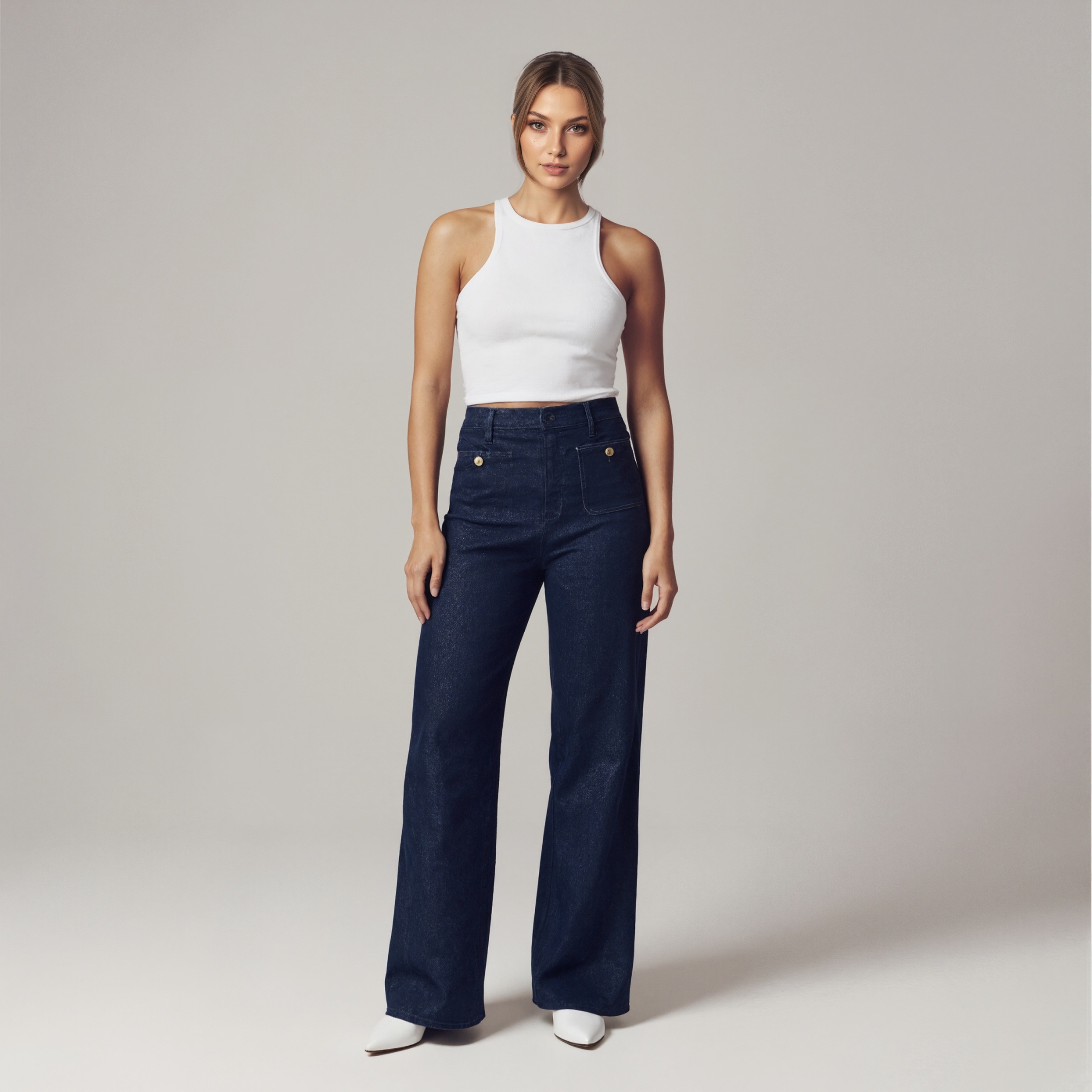 Sailor Inspired Wide Trousers
