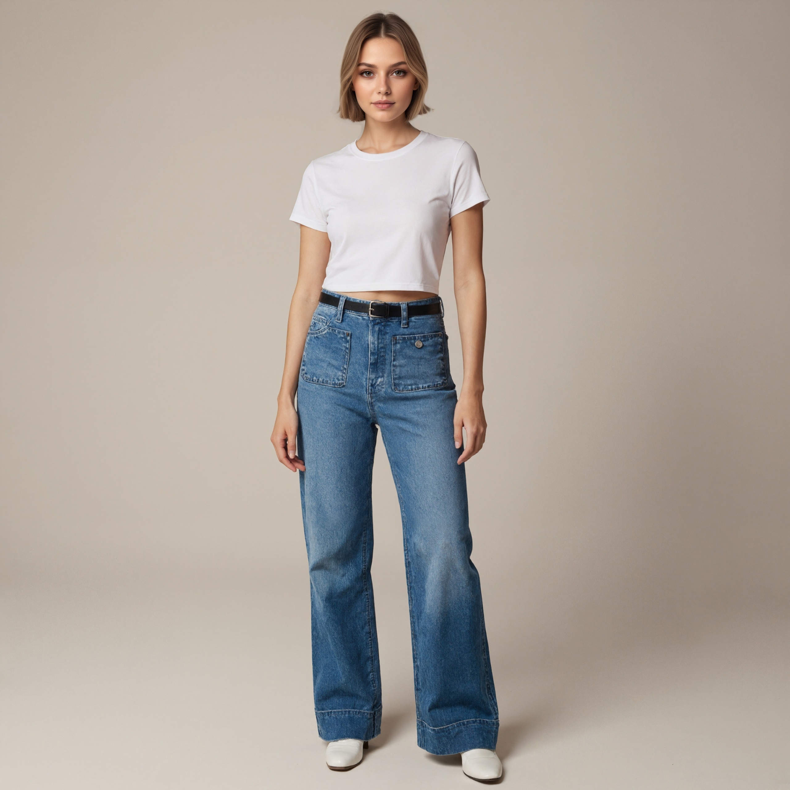Sailor Inspired Wide Trousers