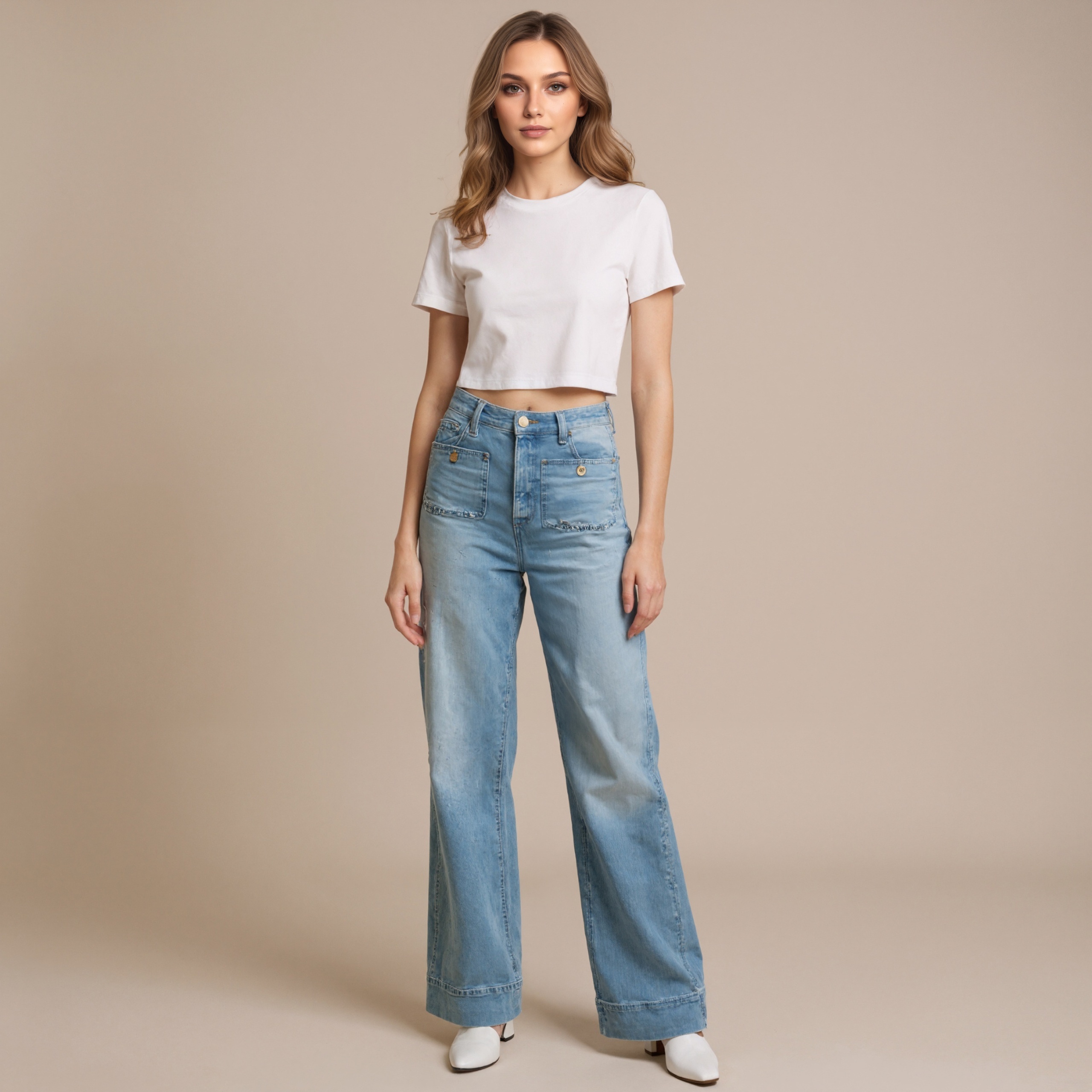 Sailor Inspired Wide Trousers