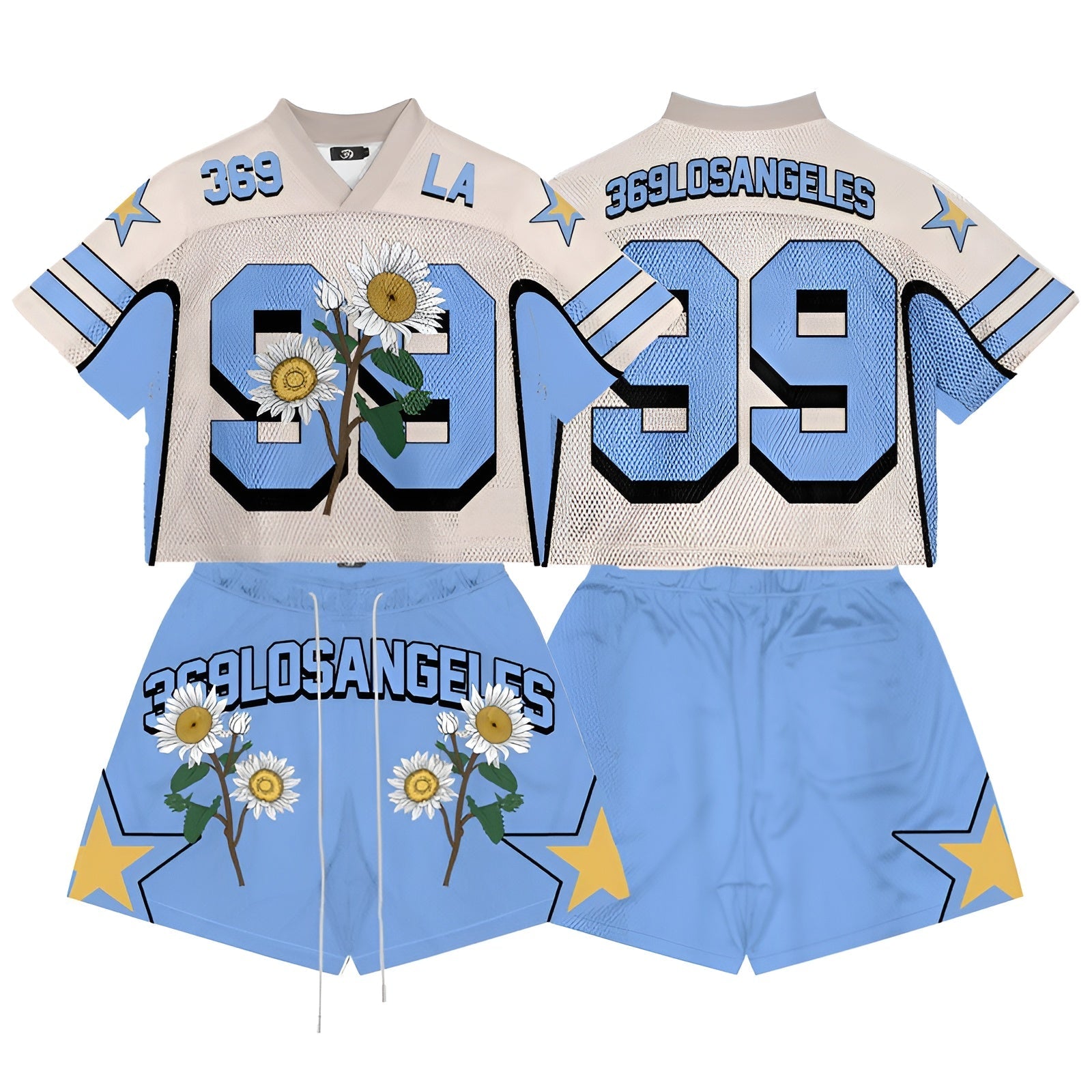 Daisy Football Jersey And Shorts Set-My Comfy Pant