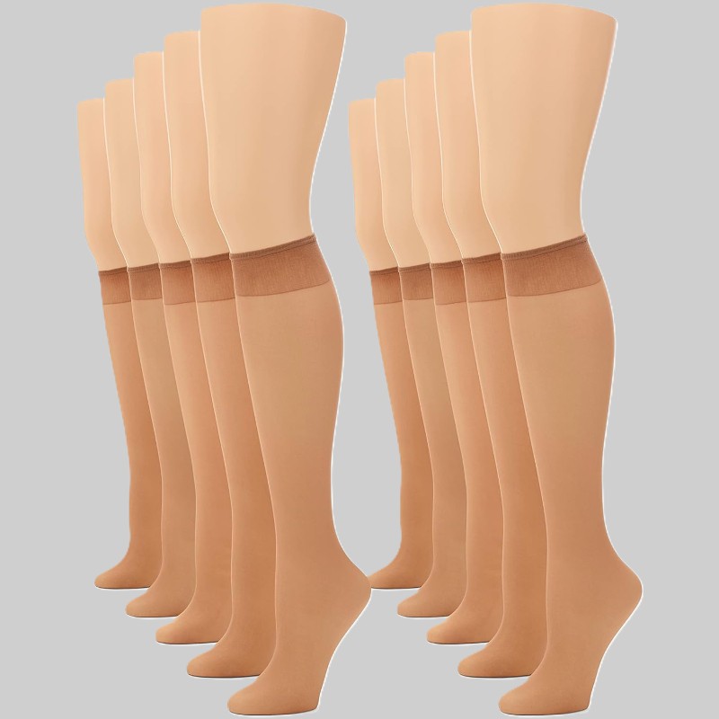 Sheer Trouser Socks Pack Of 10