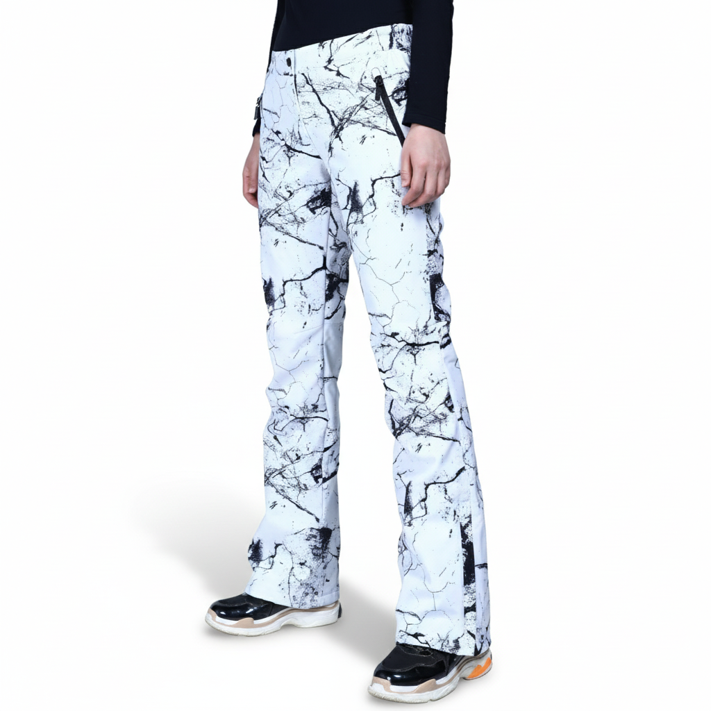 Waterproof Women Snow Pants with Warm Insulated Softshell Fabric