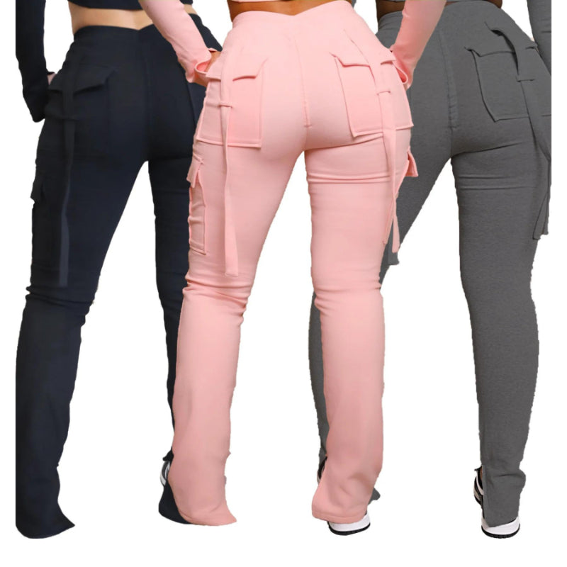 Solid Shade Cargo Pants-My Comfy Pant