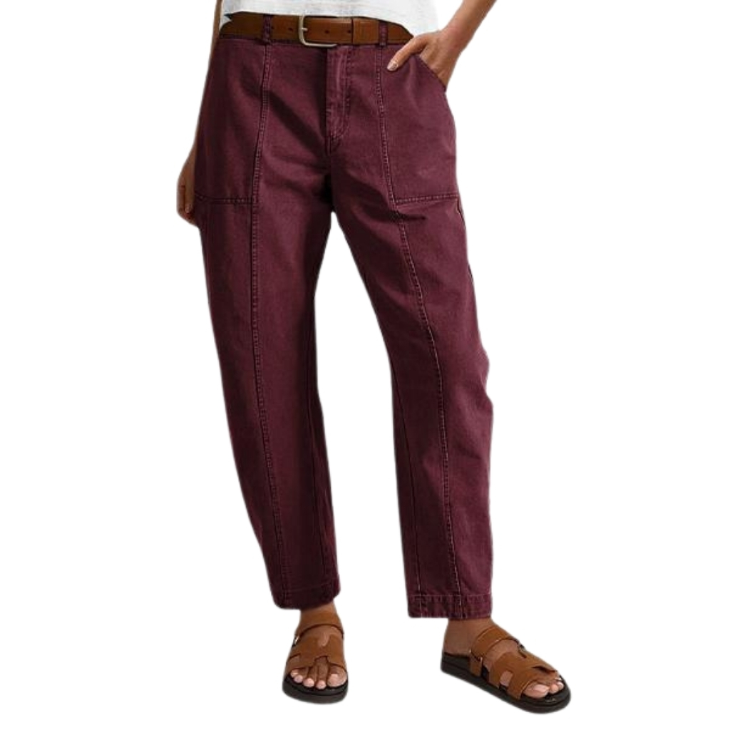 Stitch Detail Cropped Casual PantsStitch Detail Carrot Cropped Casual Pants - Image 4