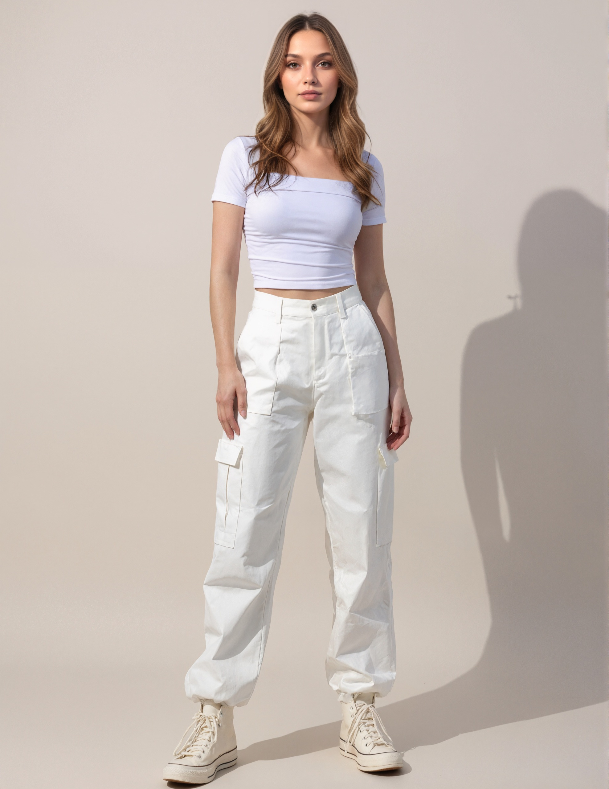 Straight Fit Adjustable Cargo Trousers