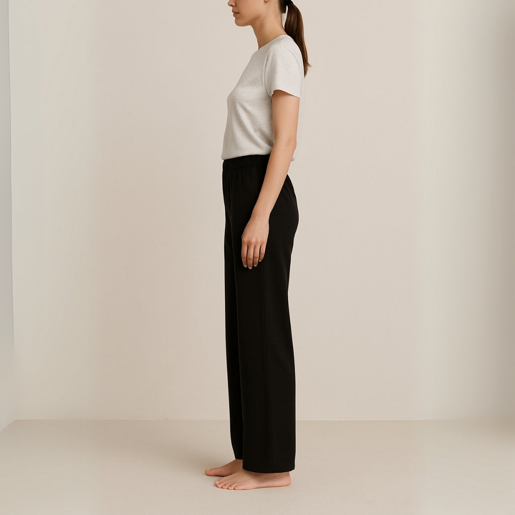High-Waisted Linen-Blend Wide-Leg Pants-My Comfy Pant