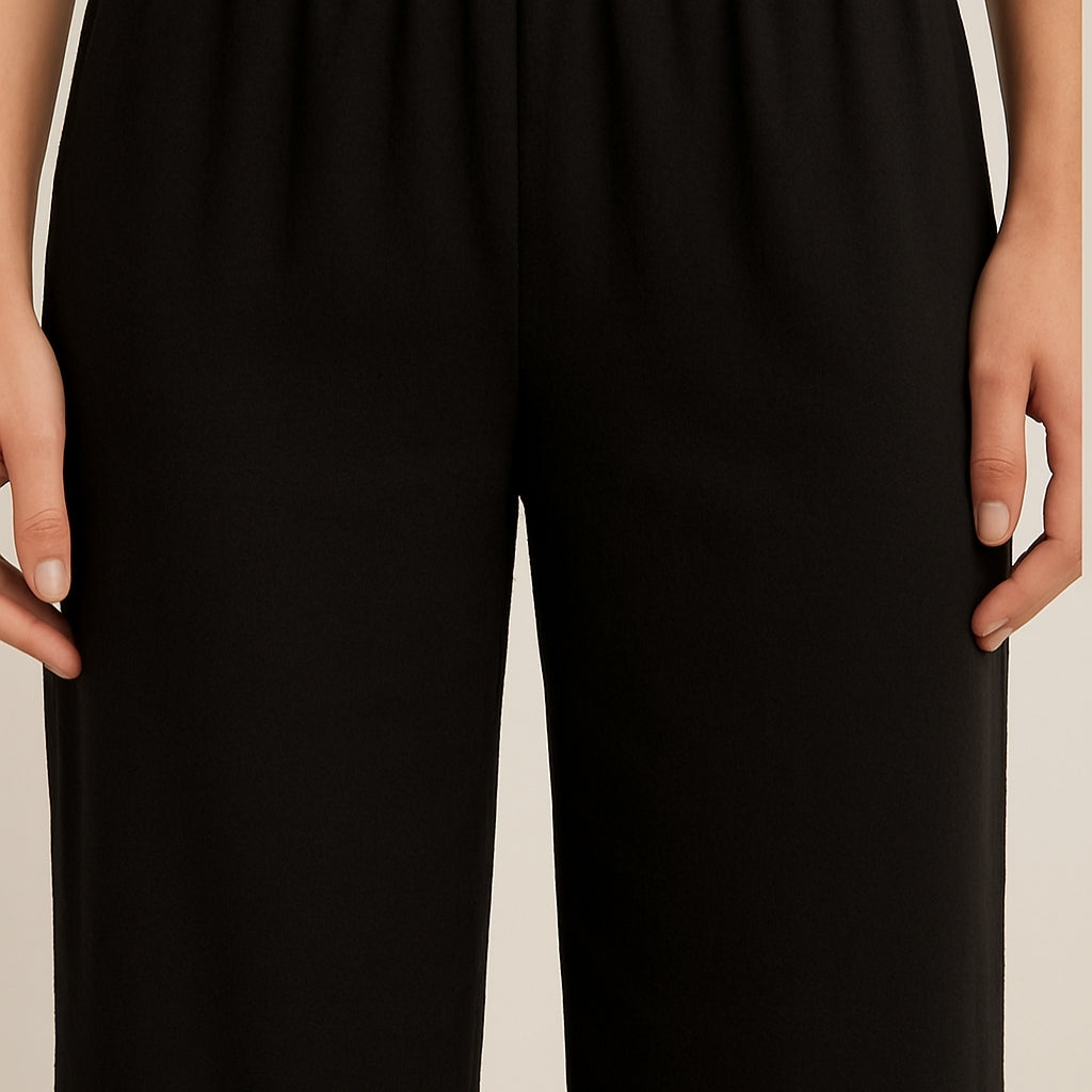 High-Waisted Linen-Blend Wide-Leg Pants-My Comfy Pant