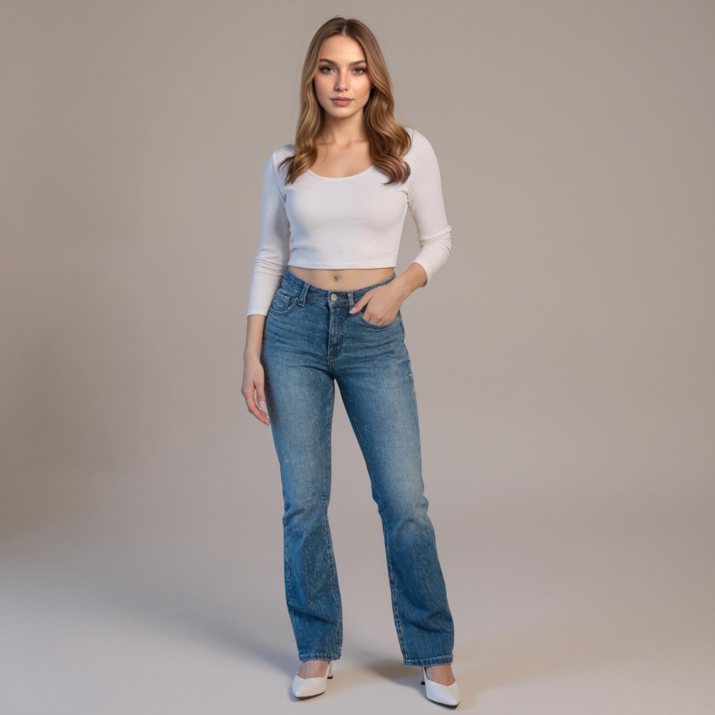 Stretch Bootcut Flared Comfort Pants