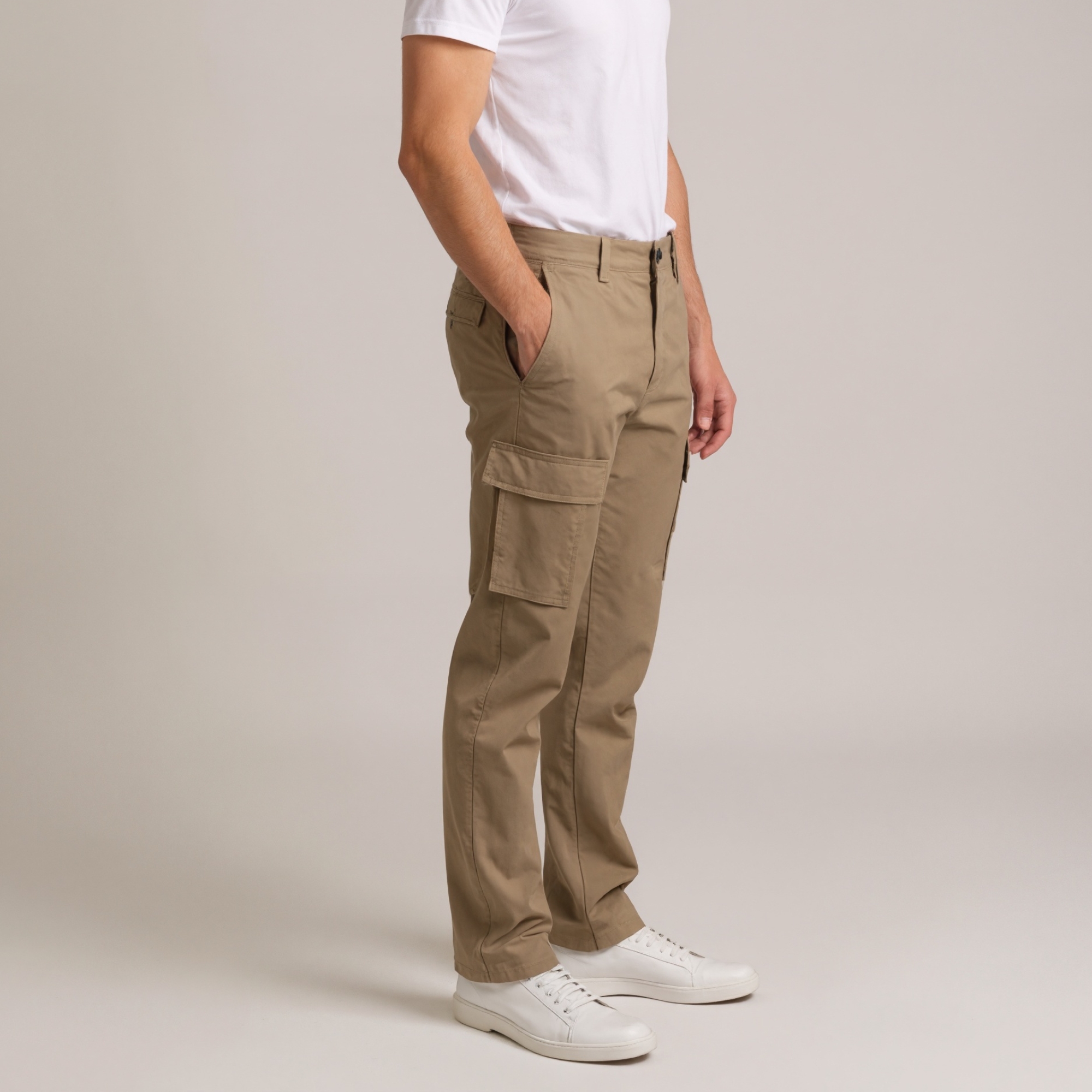 Stretch Fit Casual Cargo PantsStretch Fit Casual Cargo Pants - Image 4