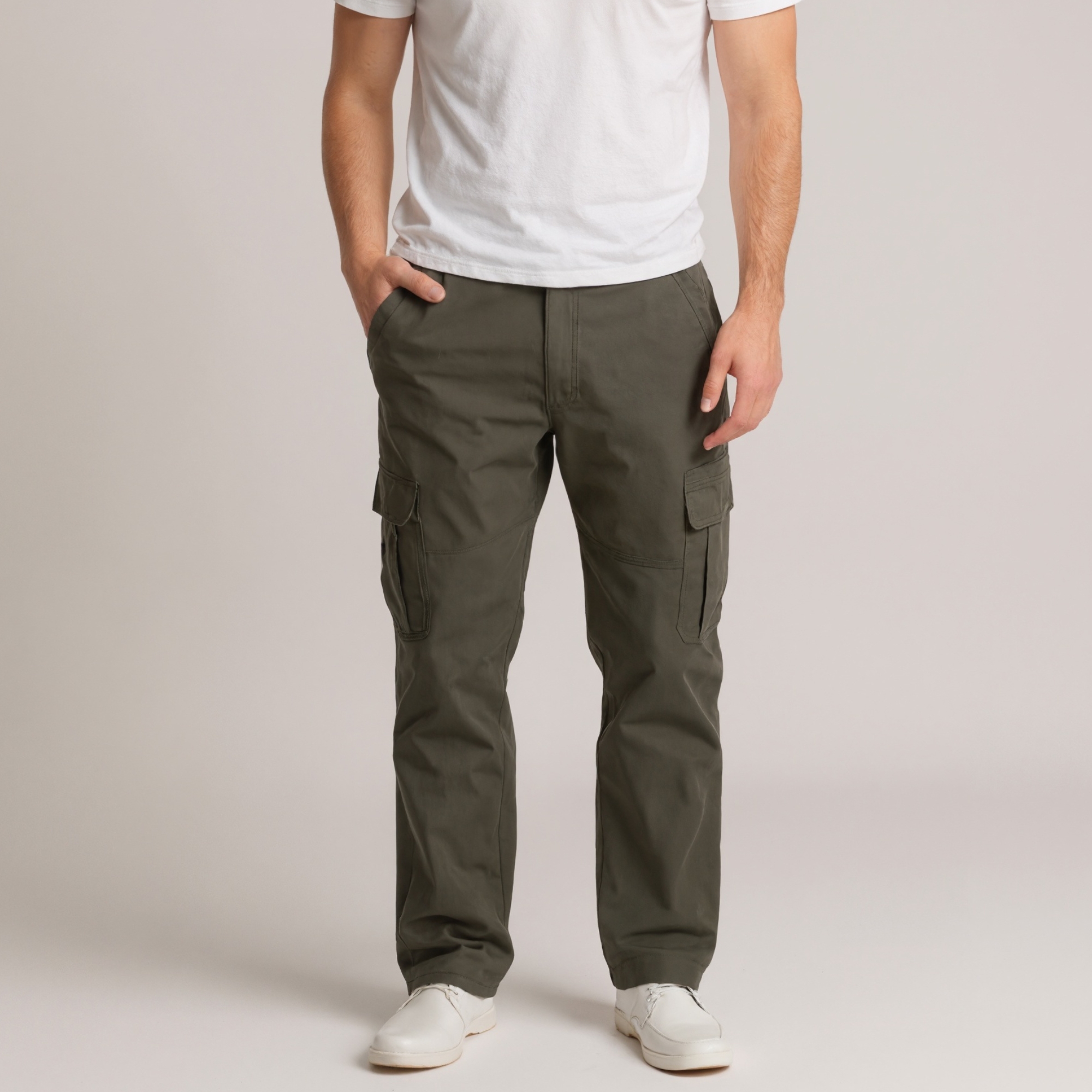 Stretch Fit Casual Cargo PantsStretch Fit Casual Cargo Pants - Image 8