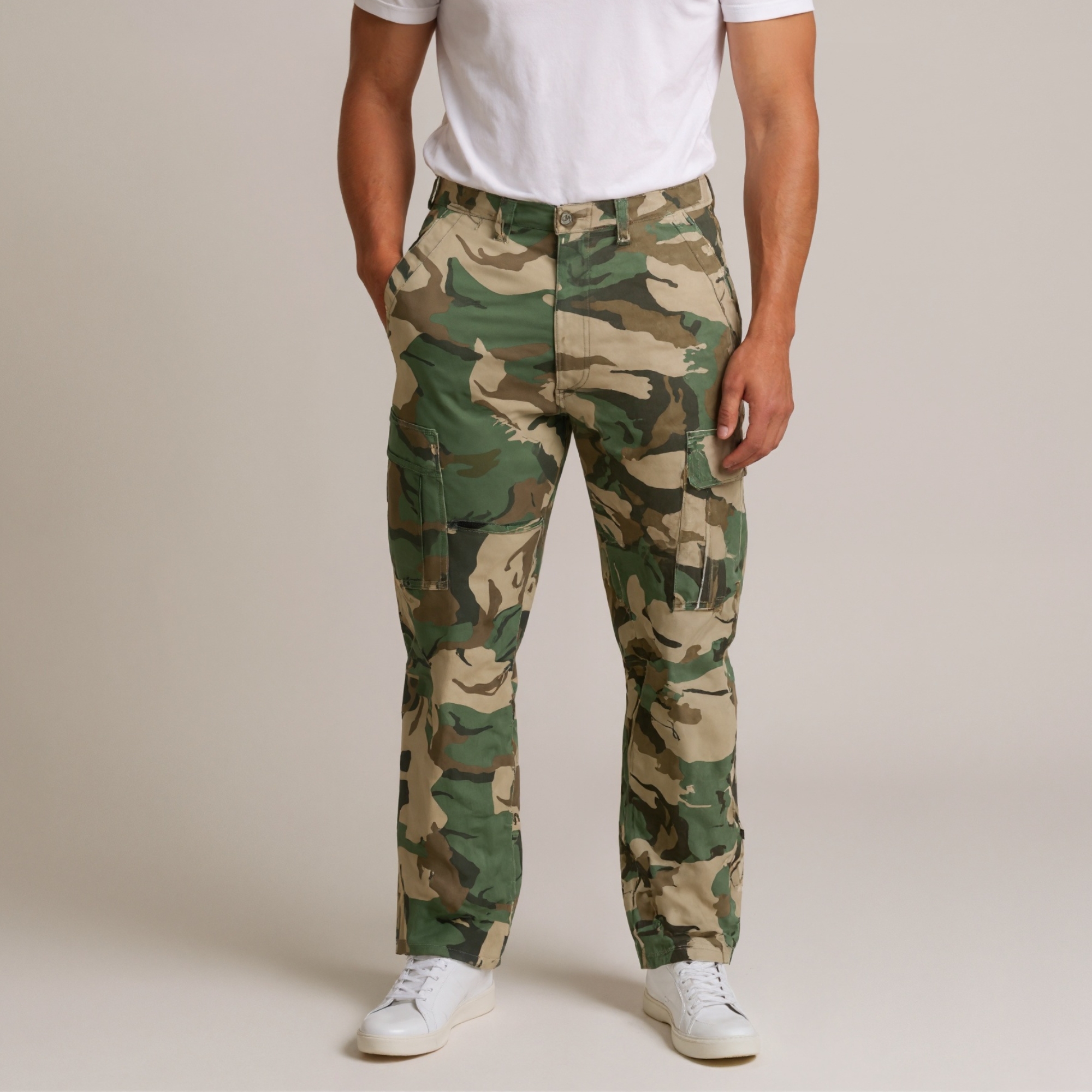 Stretch Fit Casual Cargo PantsStretch Fit Casual Cargo Pants - Image 15