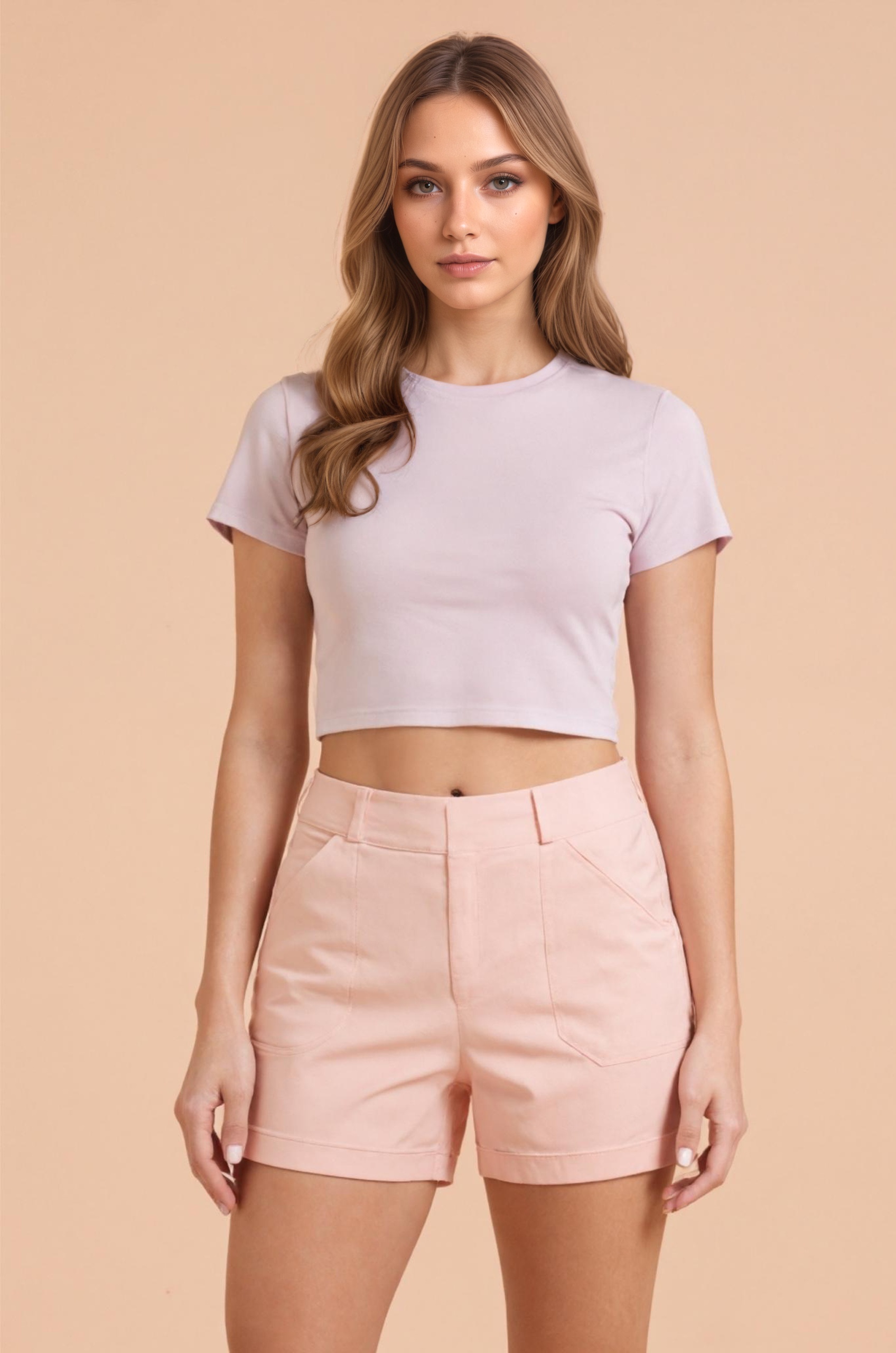 Stretch Twill Fabric Summer ShortsStretch Twill Fabric Summer Shorts - Image 4