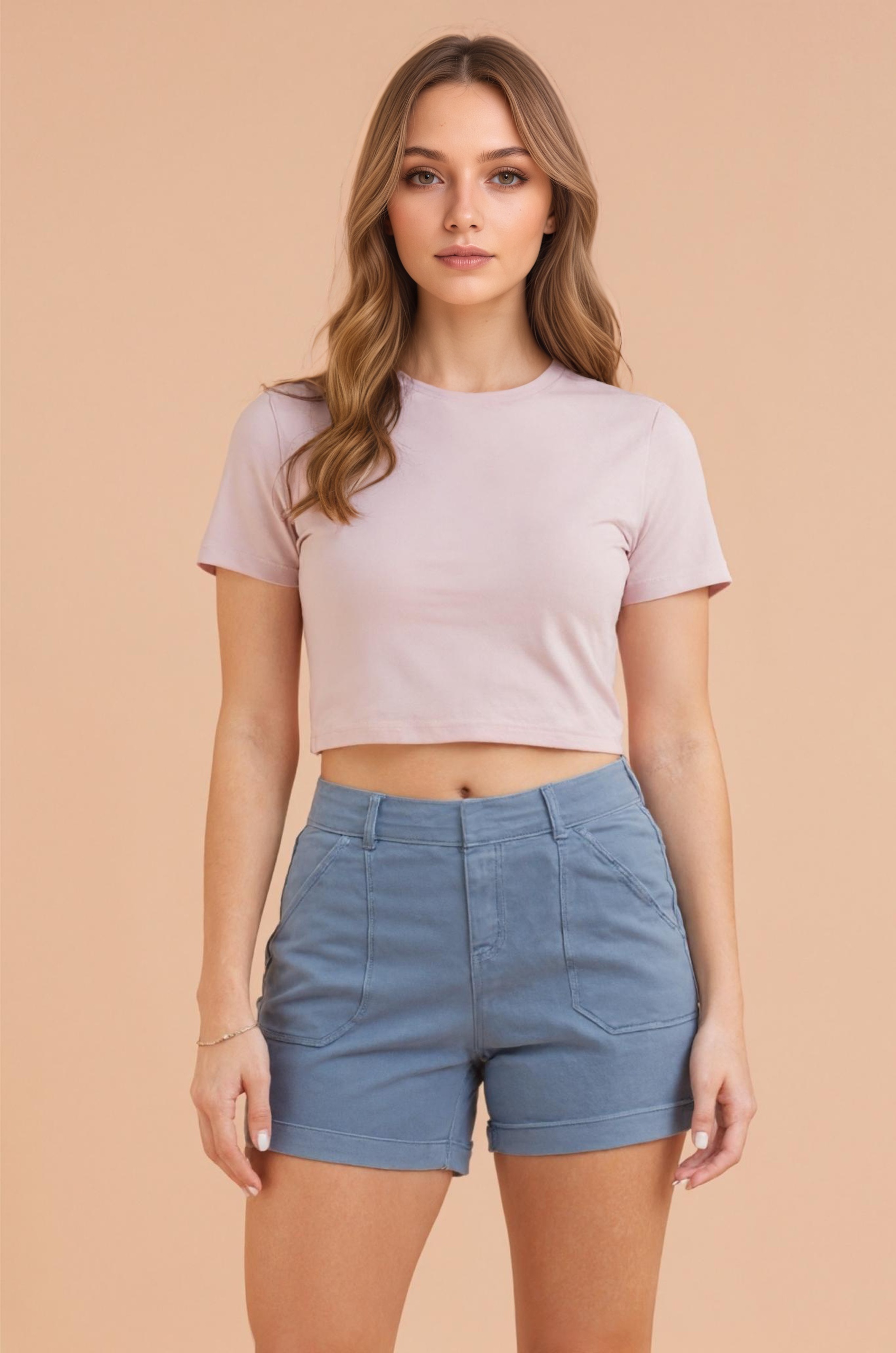 Stretch Twill Fabric Summer Shorts