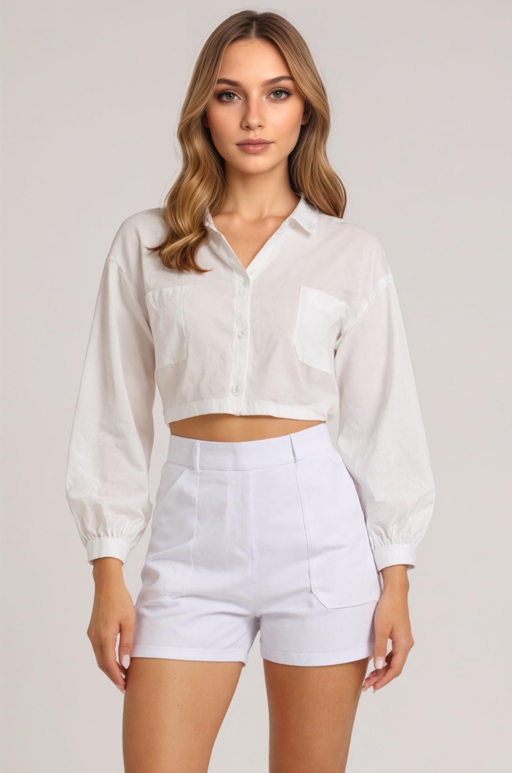 Stretch Twill Fabric Summer ShortsStretch Twill Fabric Summer Shorts - Image 3