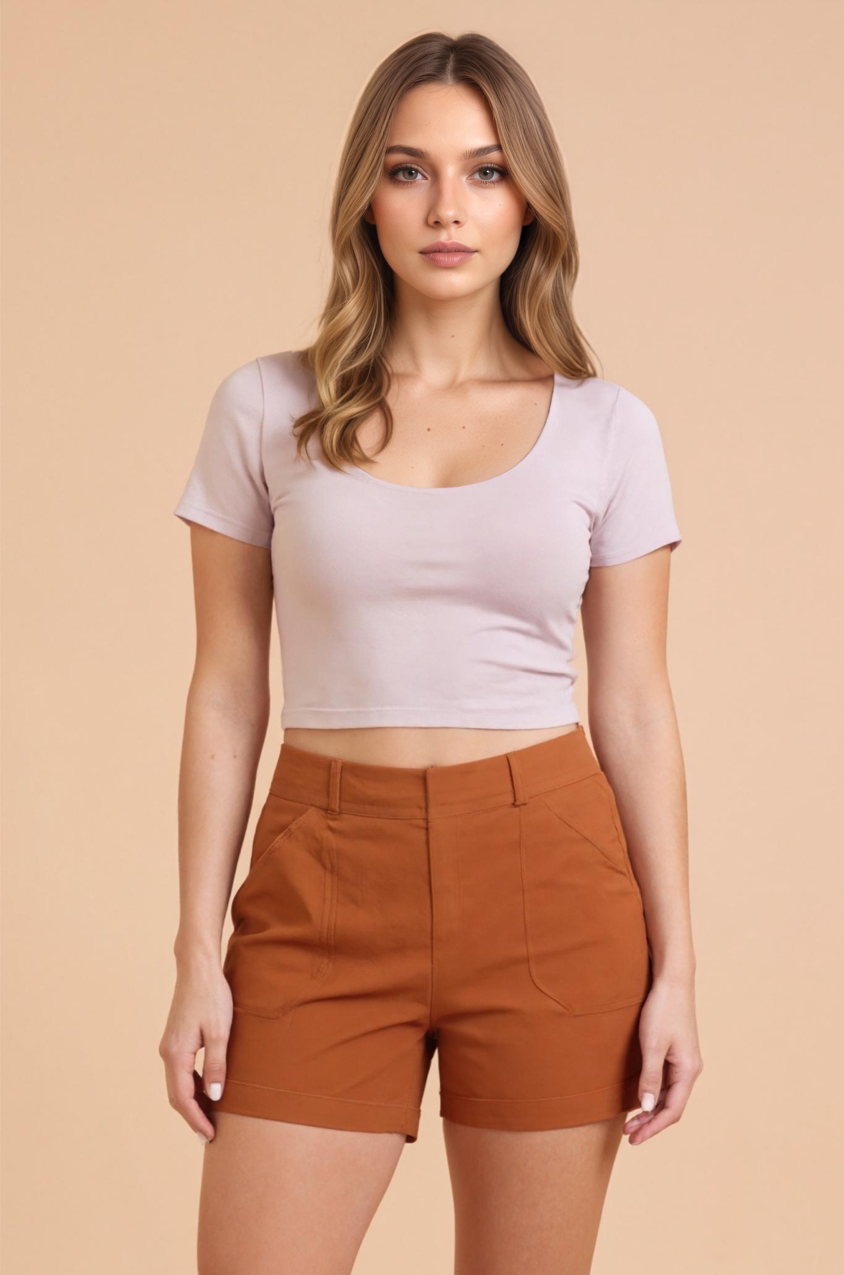 Stretch Twill Fabric Summer ShortsStretch Twill Fabric Summer Shorts - Image 6