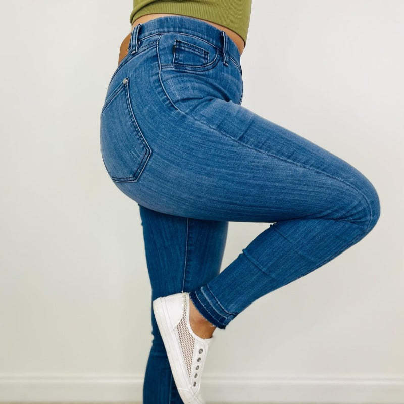 JB Tummy Control Comfy Pull On Jeans-My Comfy Pant