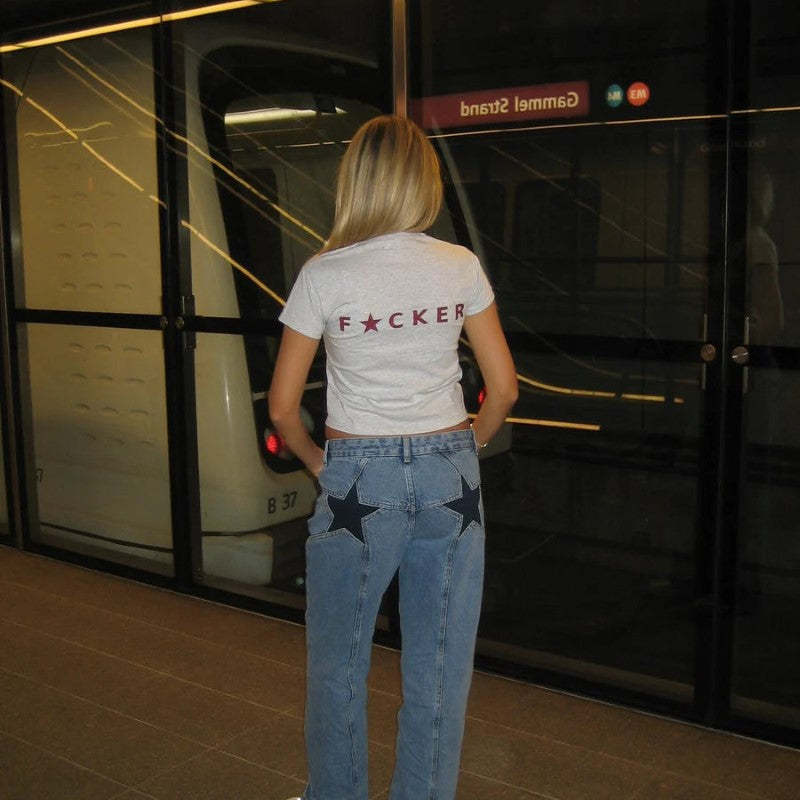 Stylish Star Jeans With A Pop Of Color-My Comfy Pant