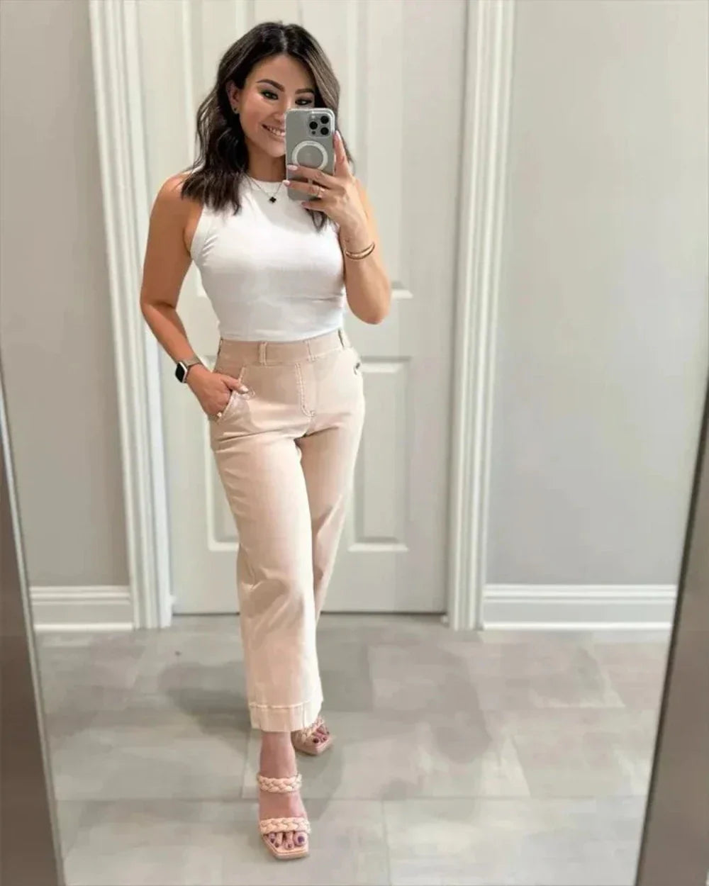 Elegant Cropped Wide Pants-My Comfy Pant