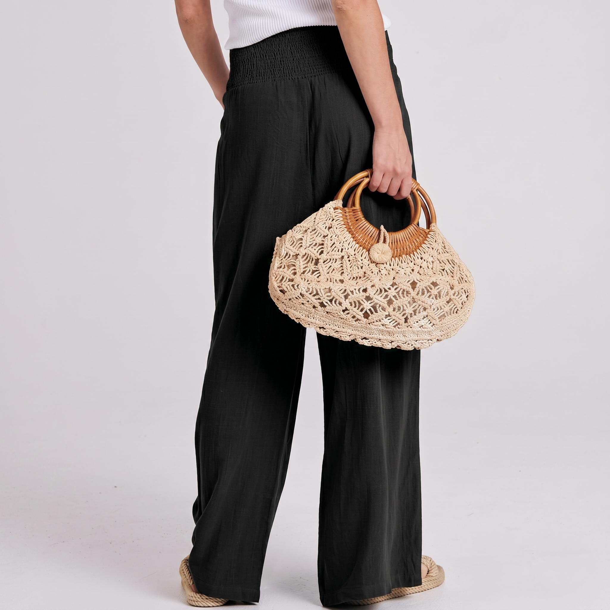 Summer And Boho Casual Wide Leg Linen Palazzo For Women