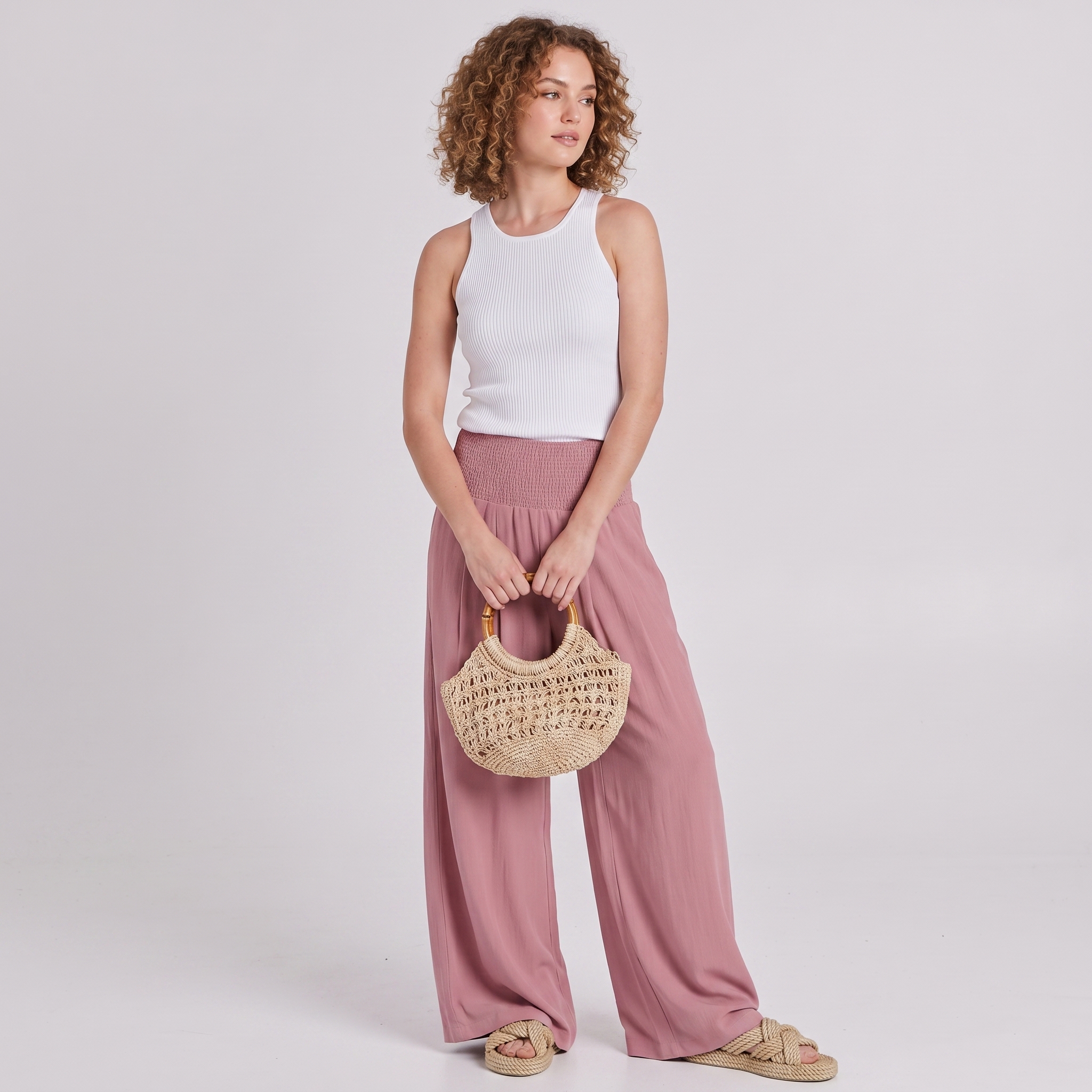 Summer And Boho Casual Wide Leg Linen Palazzo For Women