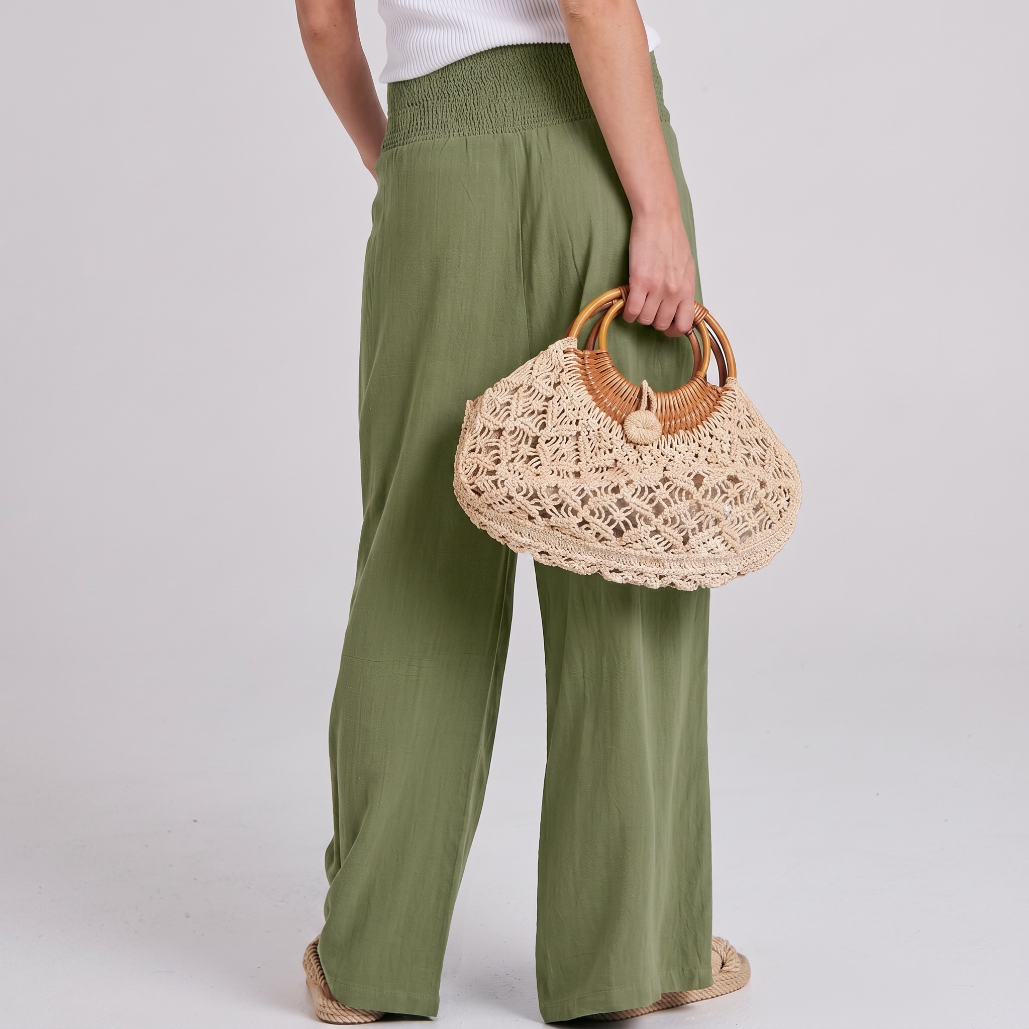 Summer And Boho Casual Wide Leg Linen Palazzo For Women