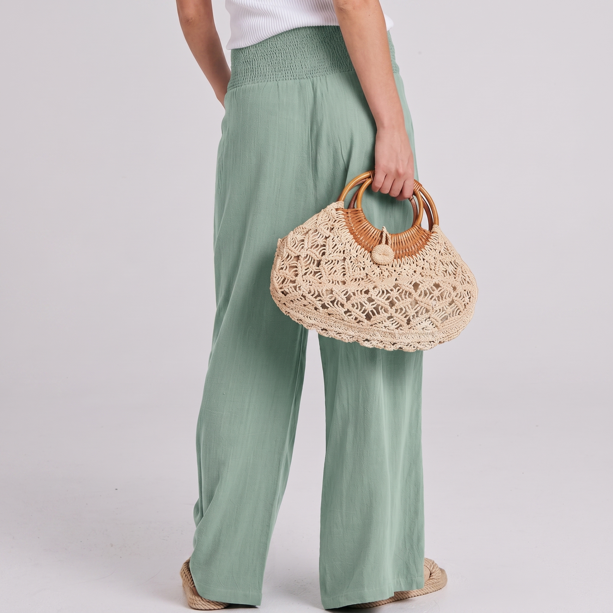 Summer And Boho Casual Wide Leg Linen Palazzo For Women