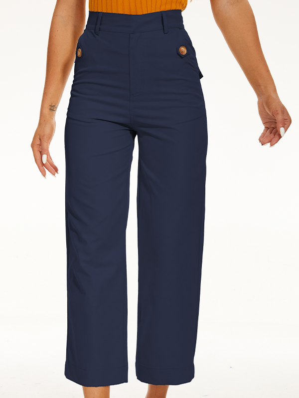 Comfy Stretch Twill Cropped Wide Leg Pant-My Comfy Pant