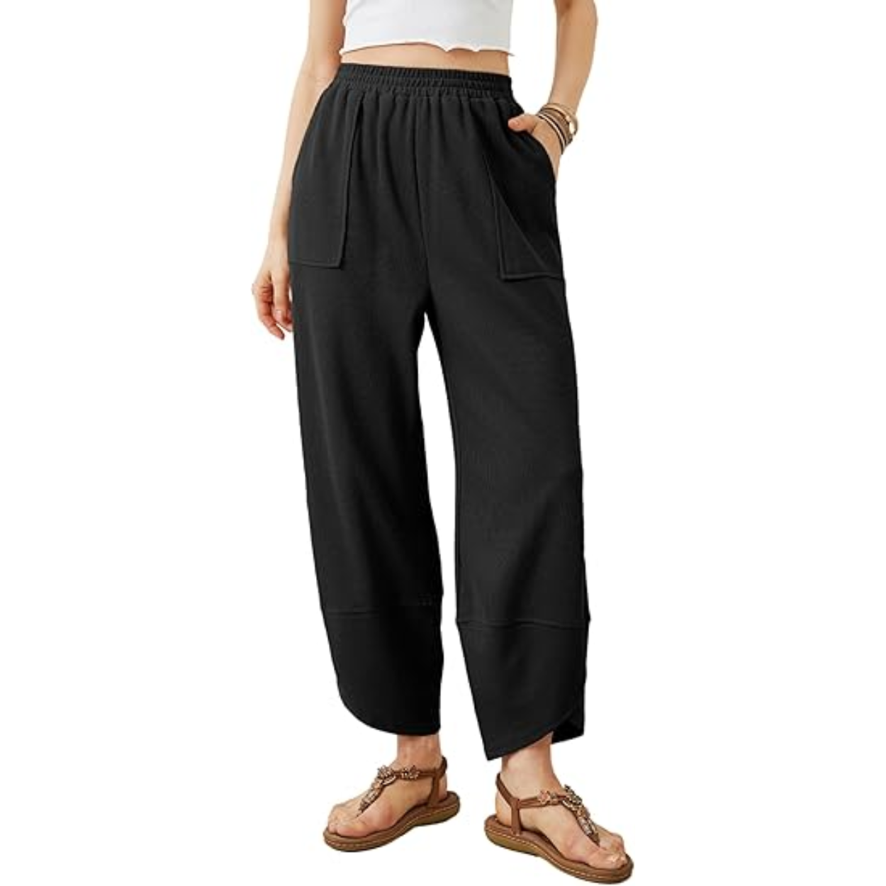 Casual Harem Pants With Pockets And Loose Palazzo Style For Women