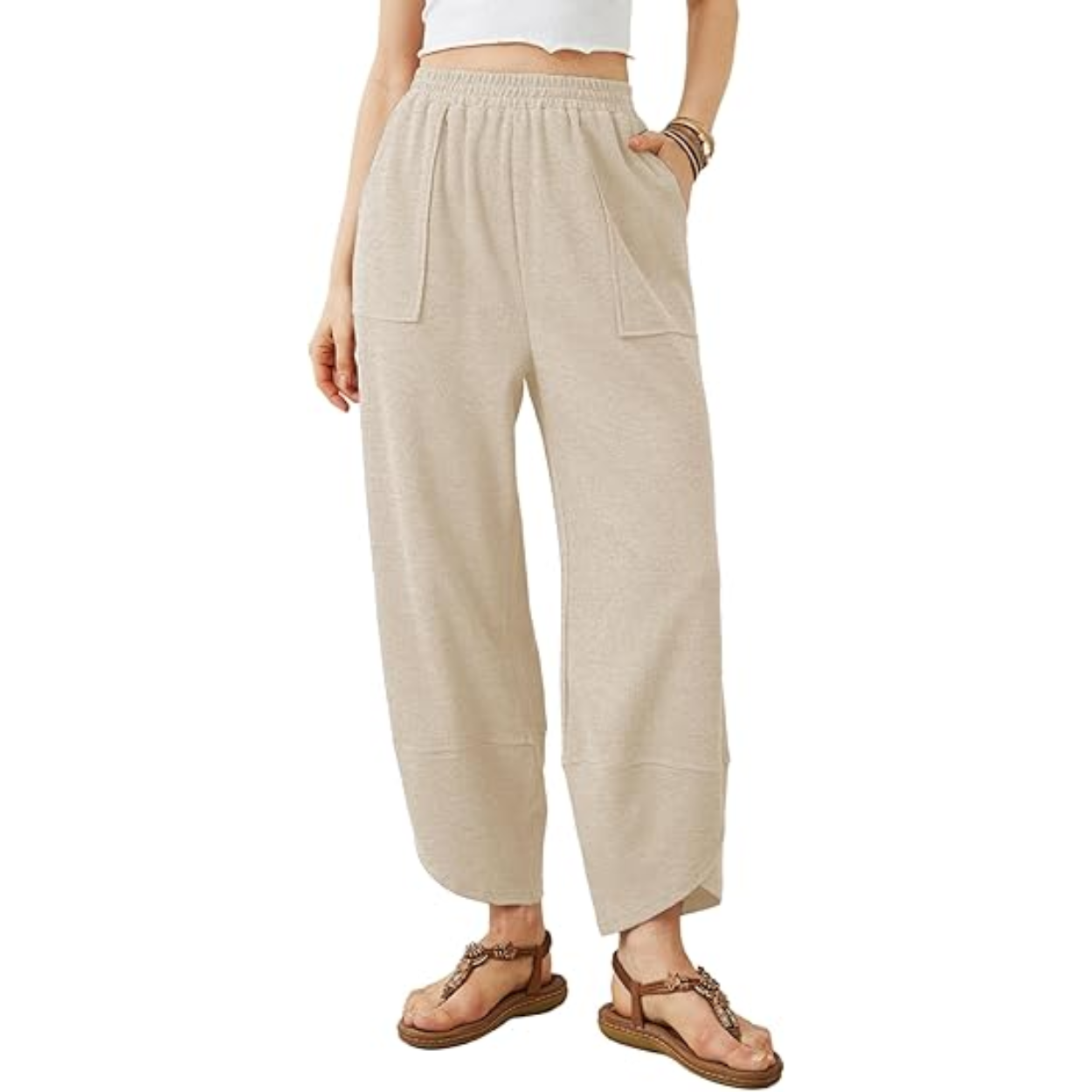 Casual Harem Pants With Pockets And Loose Palazzo Style For Women