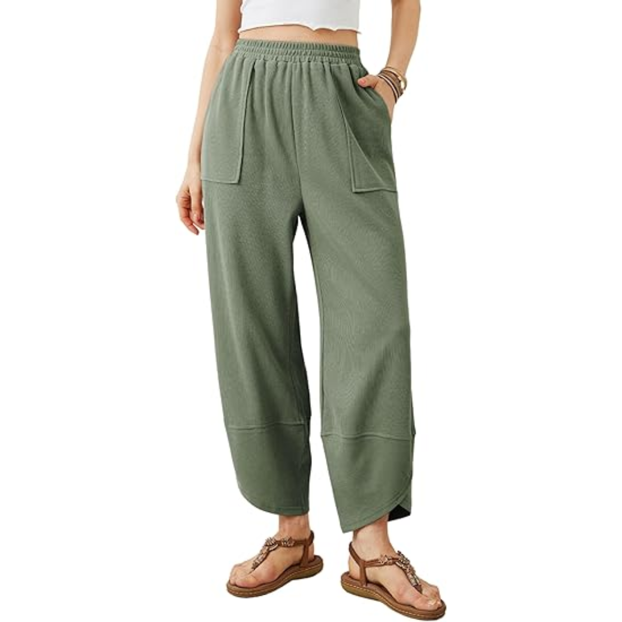Casual Harem Pants With Pockets And Loose Palazzo Style For Women