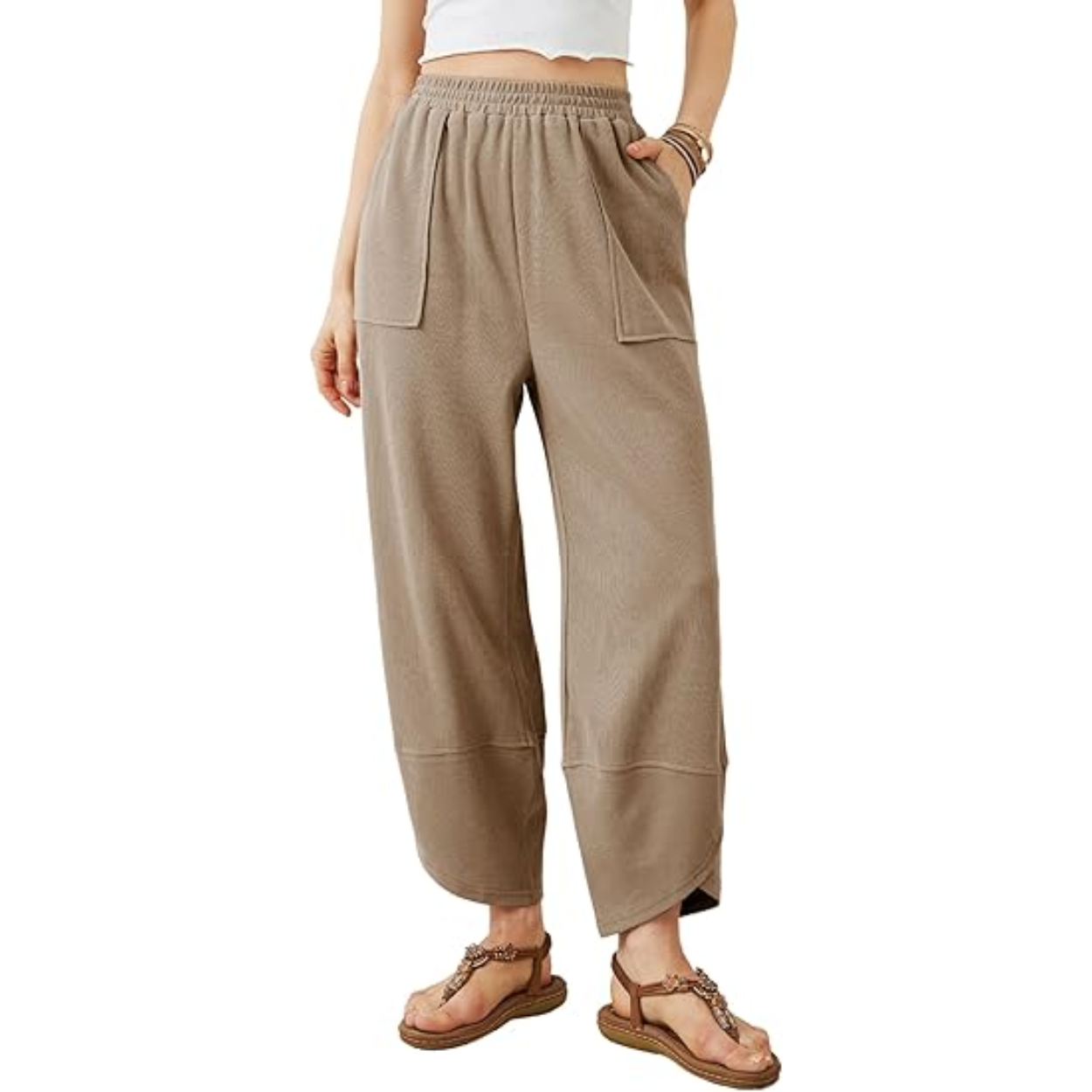 Casual Harem Pants With Pockets And Loose Palazzo Style For Women