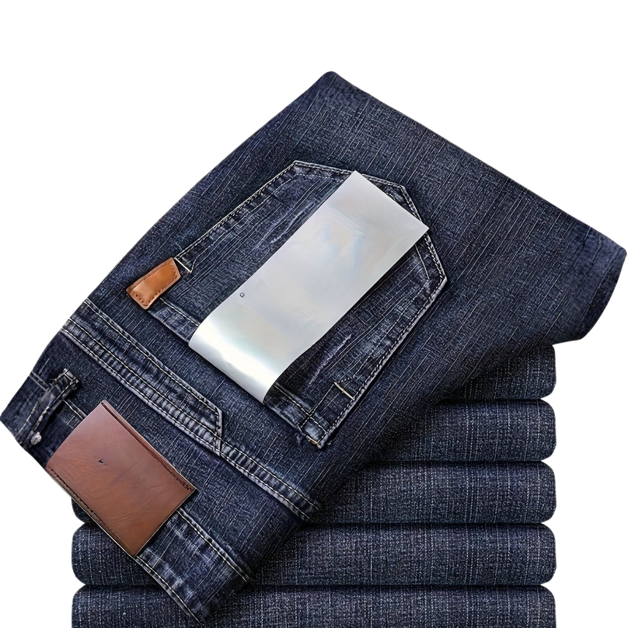 Comfortable Straight Length Denim Jeans For Men