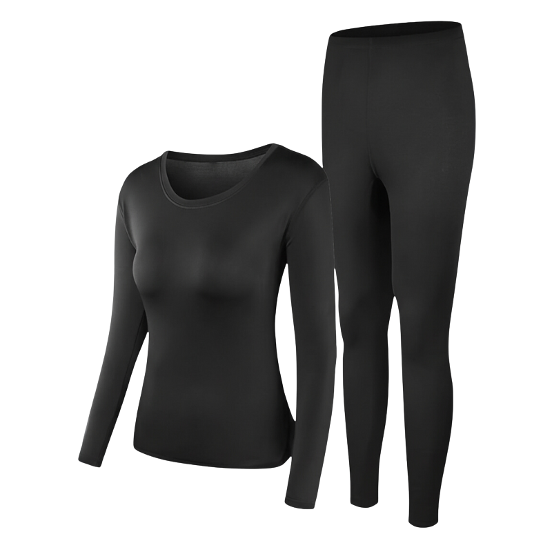 Fleece Lined Thermal Base Layer Underwear Set For Women