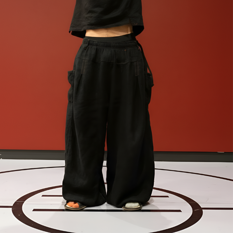 Linen Wide Panel Pants For Everyday Use
