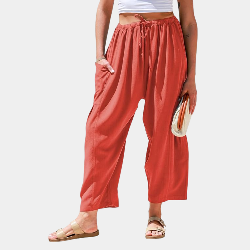 Wide Drawstring Palazzo Harem Pants For WomenWide Palazzo Harem Pants With Drawstring For Women - Image 27