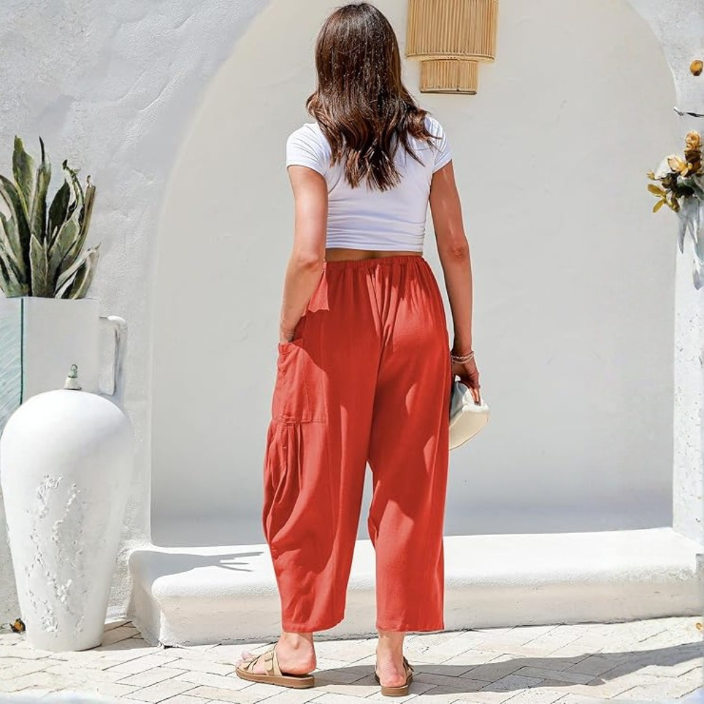 Wide Drawstring Palazzo Harem Pants For Women