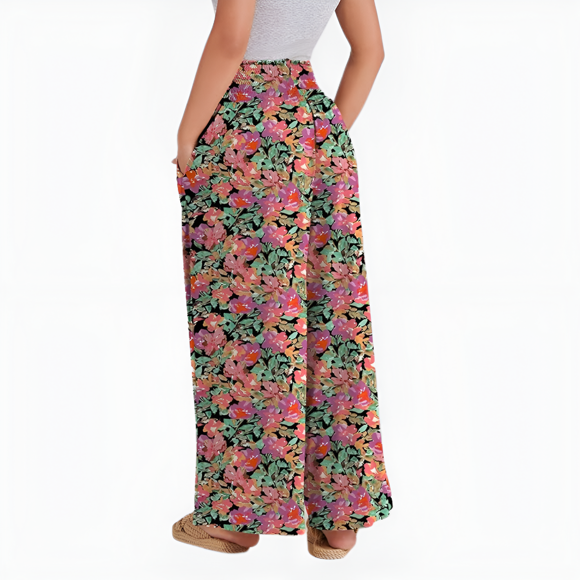 Smocked Bagyy Palazzo Summer Lounge Pants For Women