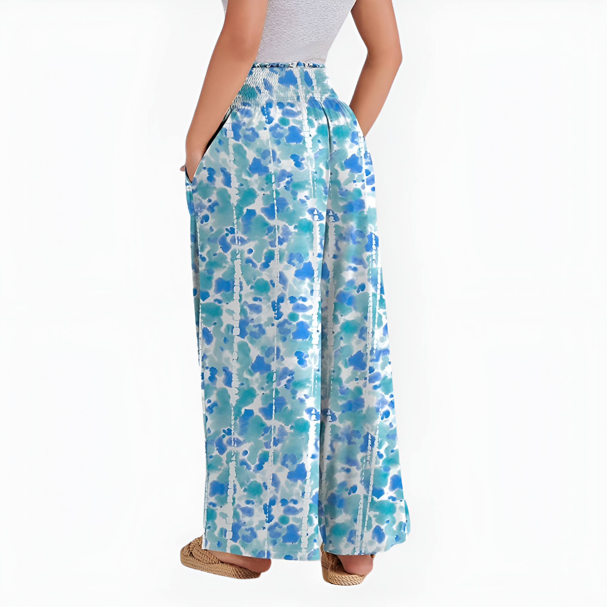 Smocked Bagyy Palazzo Summer Lounge Pants For Women