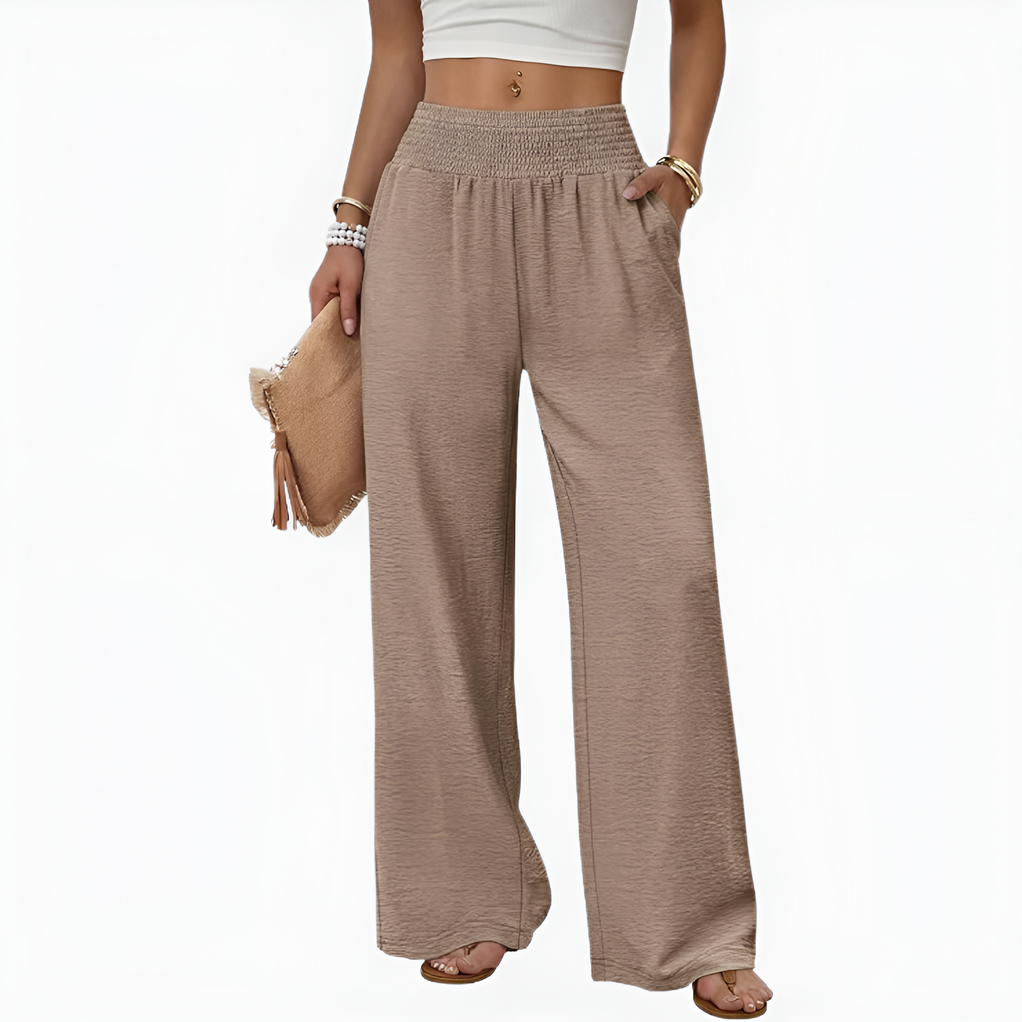 Casual Lounge Pants With Pockets And Flowy Trousers For Women