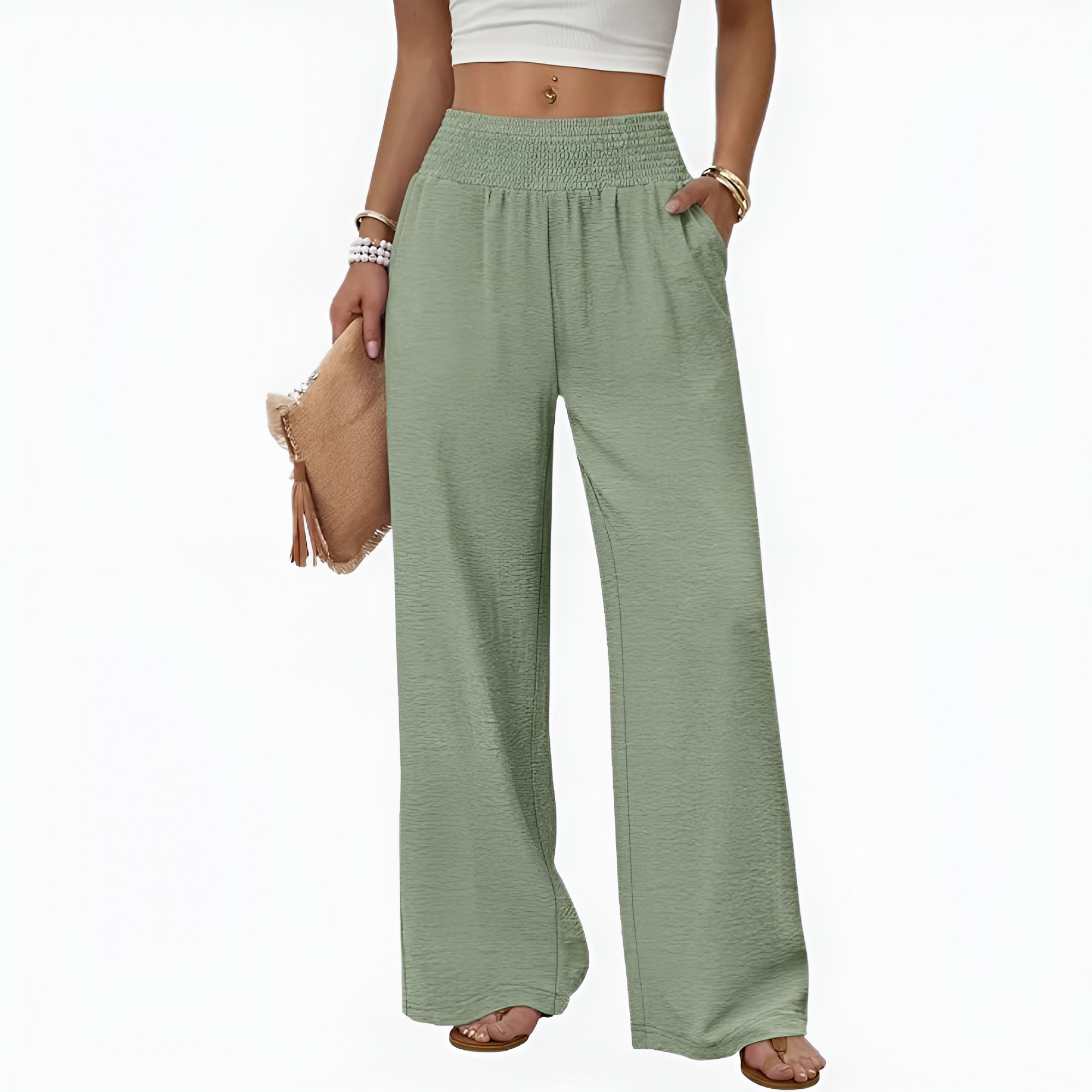 Casual Lounge Pants With Pockets And Flowy Trousers For Women