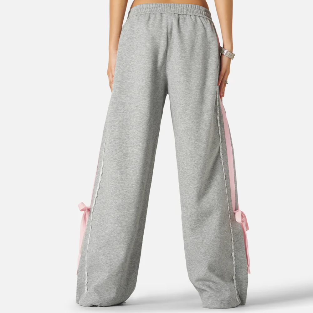 Heather Gray Lace Joggers-My Comfy Pant