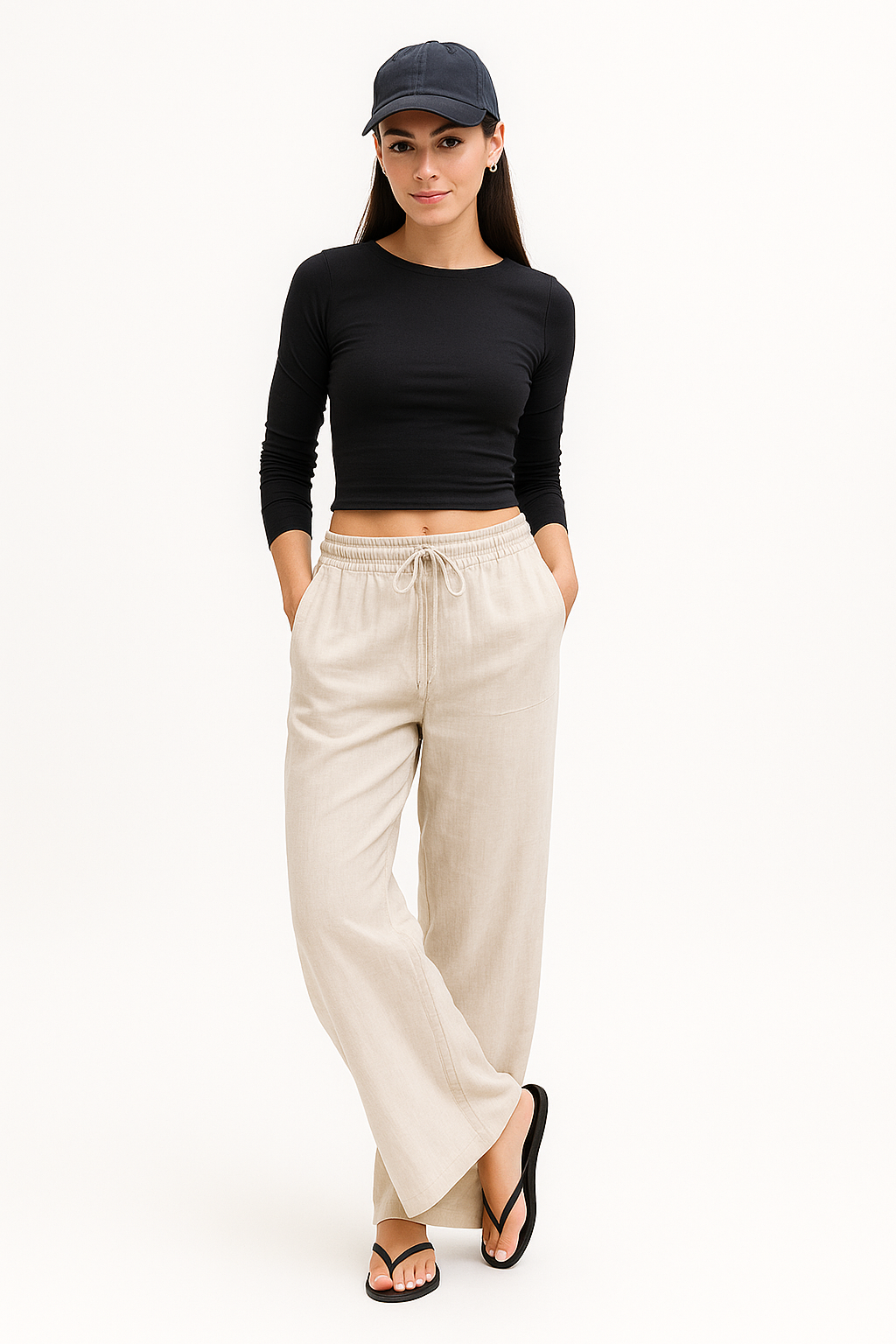 Women's Retreat Linen High Rise Wide Leg Pant-My Comfy Pant
