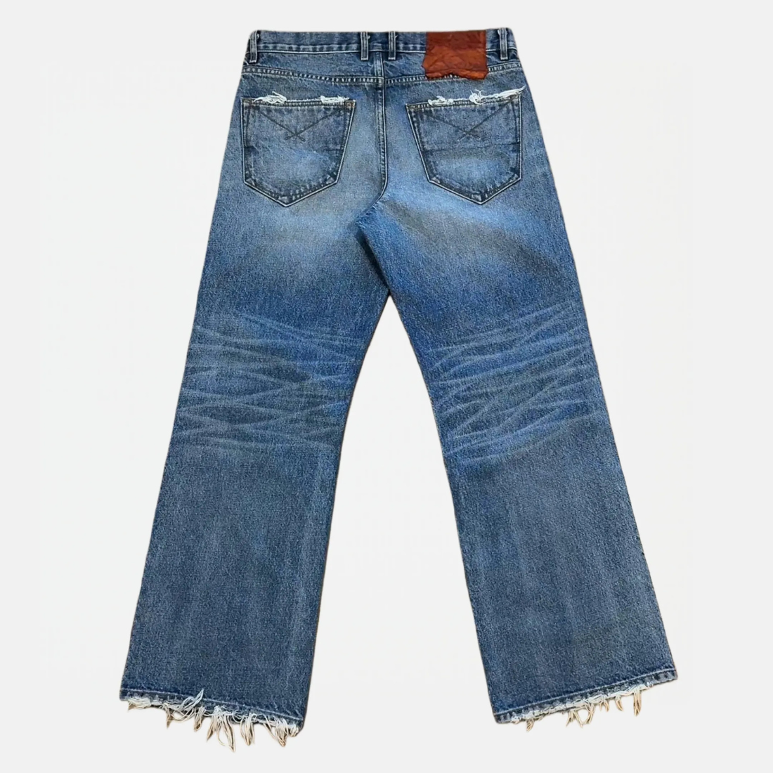 Vintage Denim Low Rise Flare JeansVintage Denim Low Rise Flare Jeans - Image 4