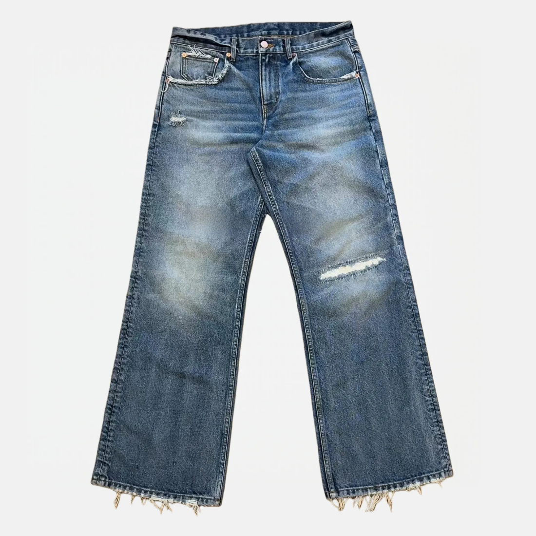 Vintage Denim Low Rise Flare Jeans