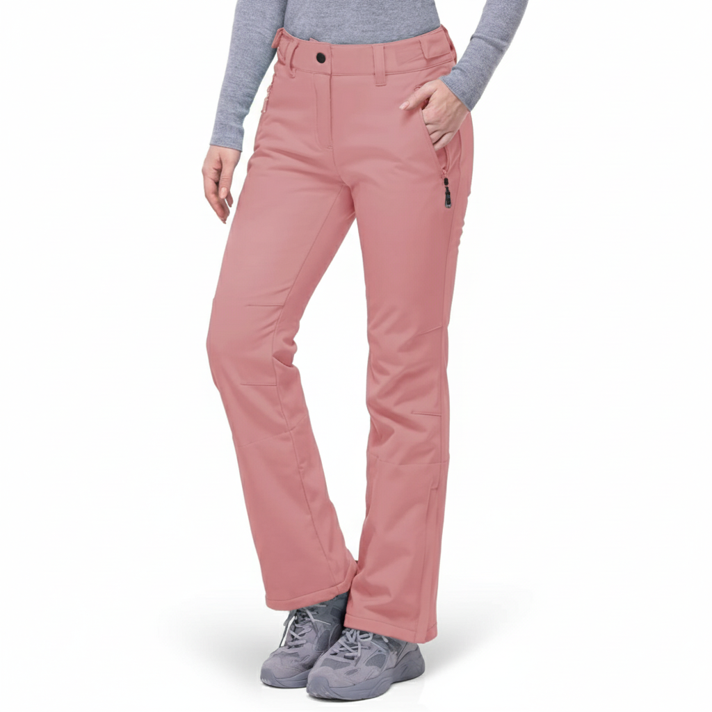 Waterproof Snow Pants With Warm Insulated Softshell Fabric