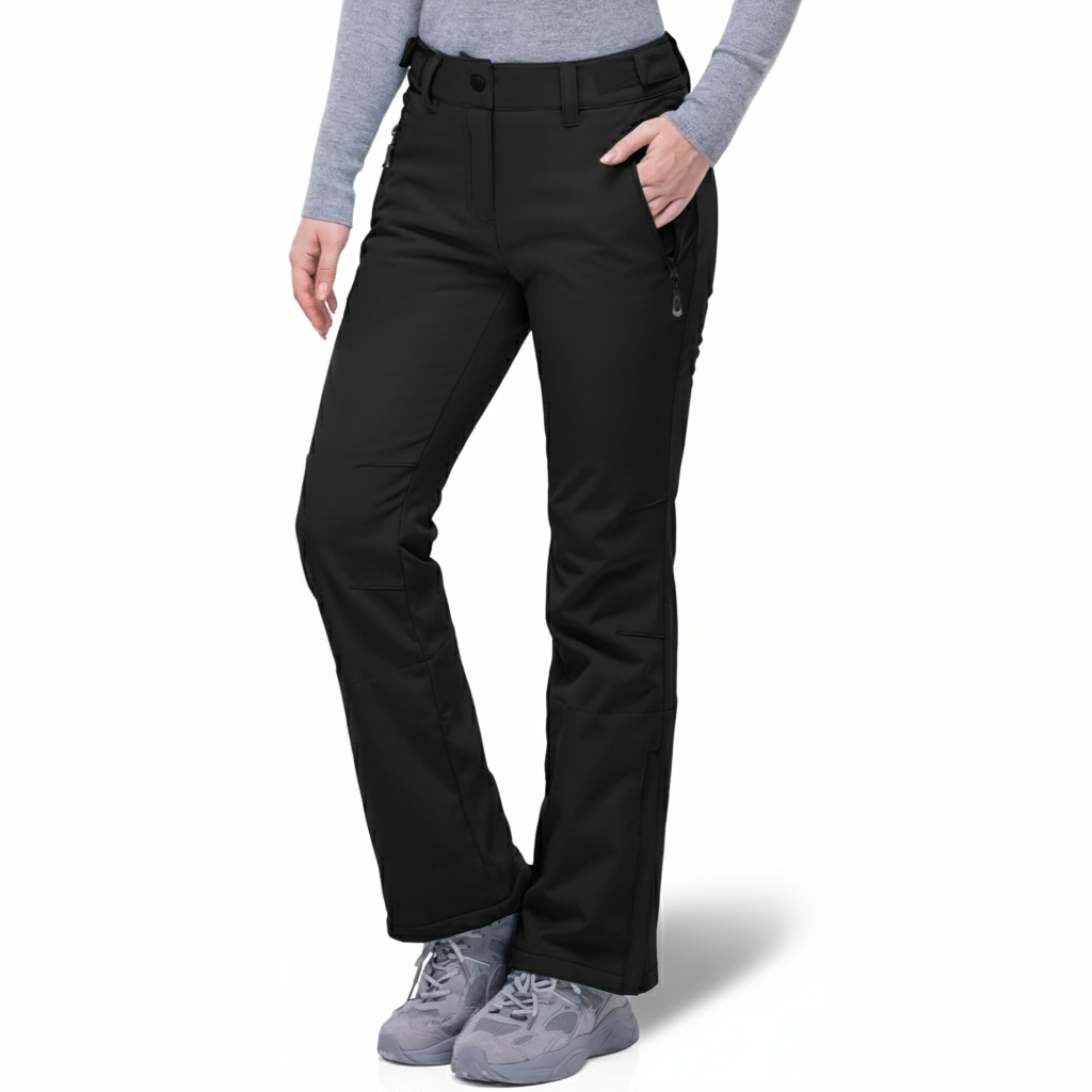 Waterproof Women Snow Pants With Warm Insulated Softshell Fabric