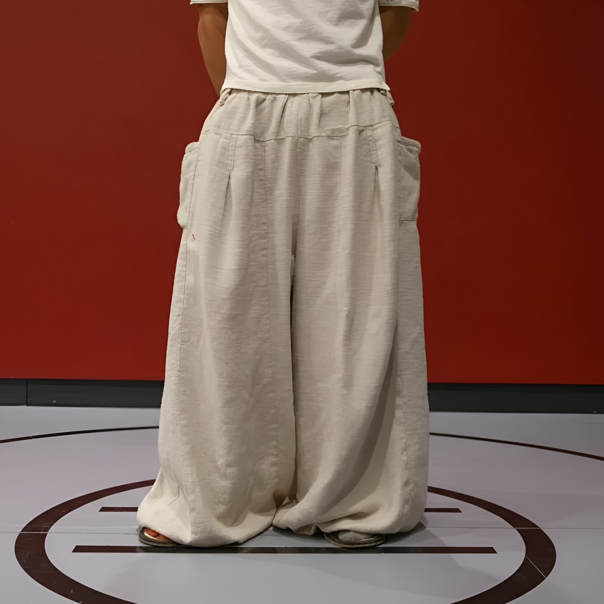Linen Wide Panel Pants For Everyday Use