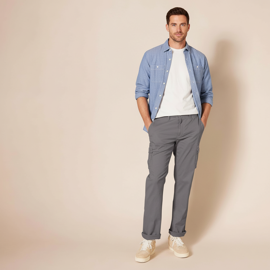 Straight Fit Stretch Cargo Pants for MenStraight Fit Stretch Cargo Pants for Men - Image 10