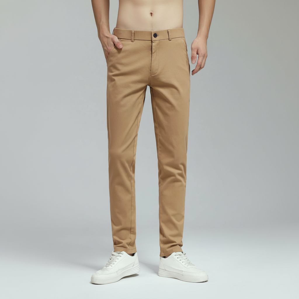 Flat Front Skinny Stretchy Trousers