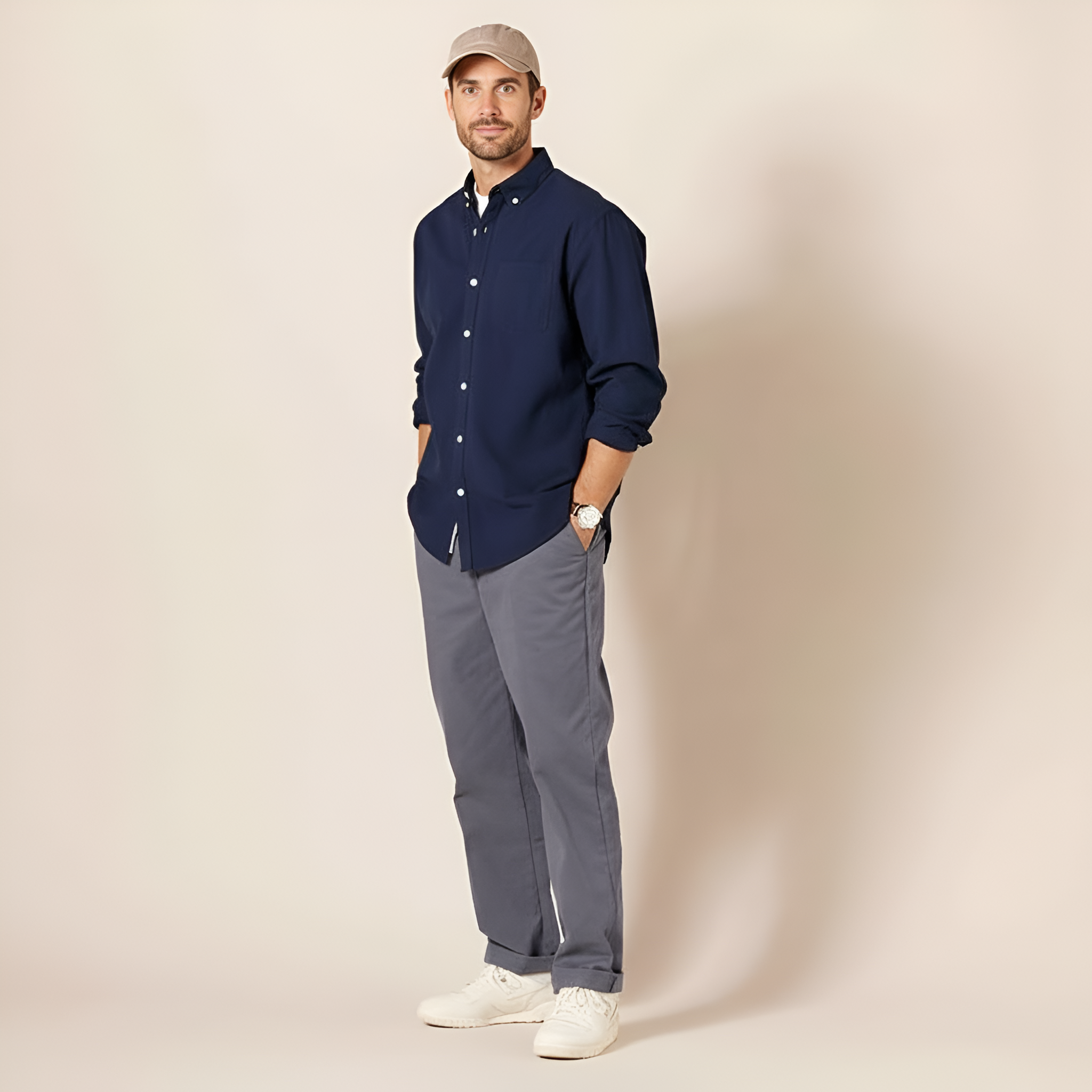 Classic Fit Wrinkle Resistant Chino Pants For Men
